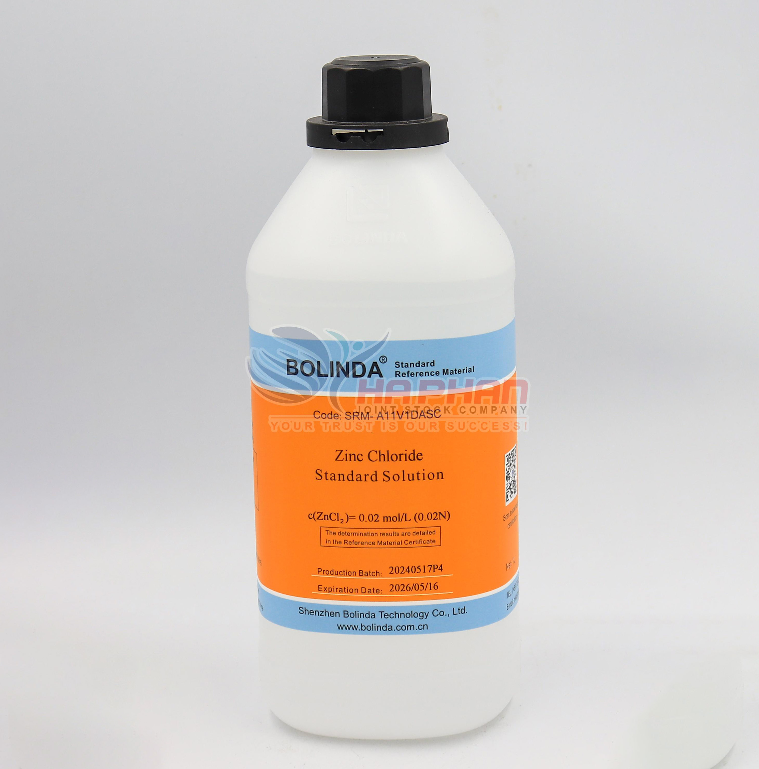 Zinc chloride standard solution (0.02 mol/L)