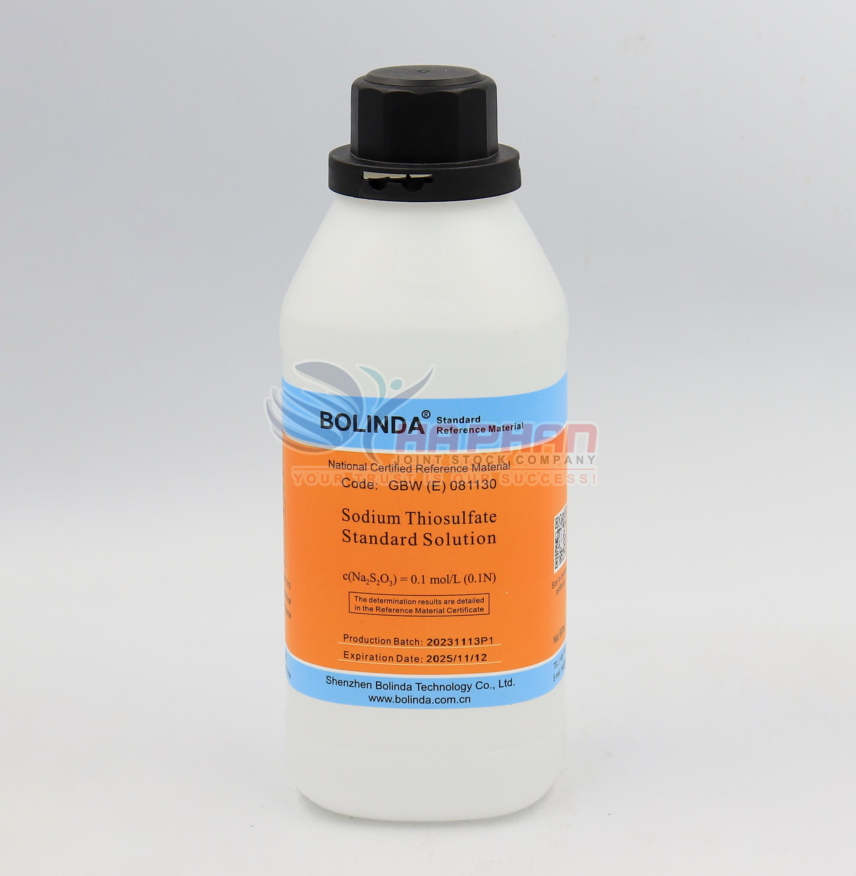 Sodium thiosulfate standard solution 500ml (0.1 mol/L)